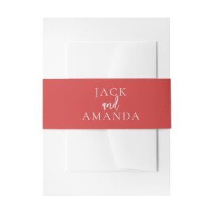 Classic Red Cheerful Wedding Einladung Bly Band