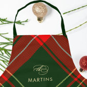 Classic Red Christmas Karierter Personalisierter U Schürze