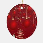 Classic Red Christmas Ornaments Christmas Keramik Ornament (Links)