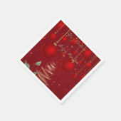 Classic Red Christmas Ornaments Christmas Serviette (Ecke)