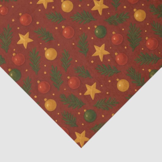 Classic Red Christmas Tissue - Weihnachtsgeschenk Seidenpapier (Detail)