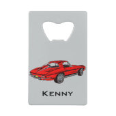 Classic Red Corvette Design Flaschenöffner (Vorderseite)