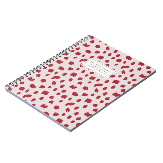 Classic Red Dalmatiner Notebook Notizblock (Linke Seite)