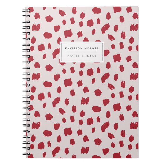 Classic Red Dalmatiner Notebook Notizblock (Vorderseite)