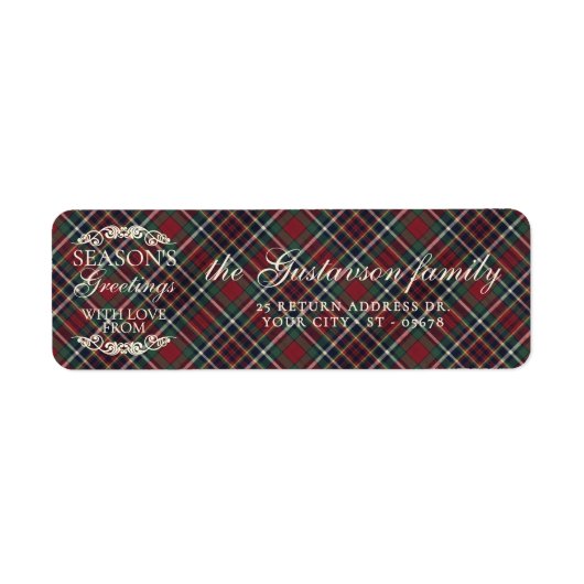 Classic Red Dark Blue Green Plaid Pattern (Vorne)