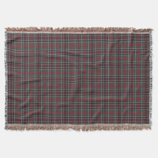 Classic Red Dark Blue Green Plaid Pattern Decke (Vorderseite)