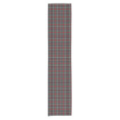 Classic Red Dark Blue Green Plaid Pattern Kurzer Tischläufer (Vorderseite)