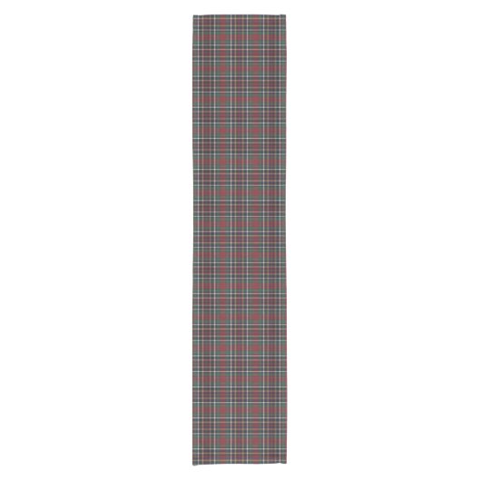 Classic Red Dark Blue Green Plaid Pattern Kurzer Tischläufer (Vorderseite)
