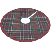 Classic Red Dark Blue Green Plaid Pattern Polyester Weihnachtsbaumdecke (Schrägansicht)