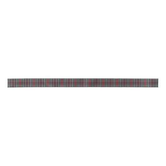 Classic Red Dark Blue Green Plaid Pattern Satinband (Vorderseite)