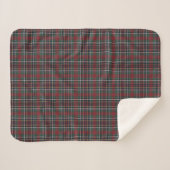 Classic Red Dark Blue Green Plaid Pattern Sherpadecke (Vorderseite (Horizontal))