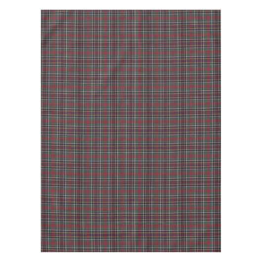 Classic Red Dark Blue Green Plaid Pattern Tischdecke (Vorderseite)