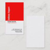 Classic Red Divider Business Card 2 Visitenkarte (Vorne/Hinten)