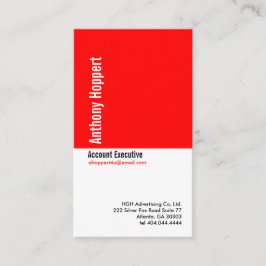 Classic Red Divider Business Card 2 Visitenkarte