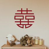 Classic Red Double Xi Chinese Wedding Fensteraufkleber