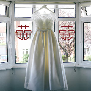 Classic Red Double Xi Chinese Wedding Fensteraufkleber