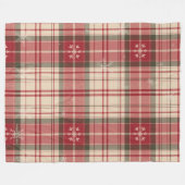 Classic Red & Evergreen Tartan Fleece Blanket (Vorderseite (Horizontal))
