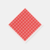 Classic red Gingham check Paper Napkin Serviette (Ecke)
