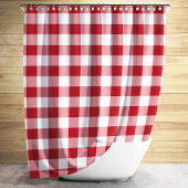 Classic Red Gingham Kariert Duschvorhang