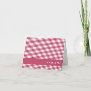 Classic Red Gingham Kariert Pattern Personalisiert