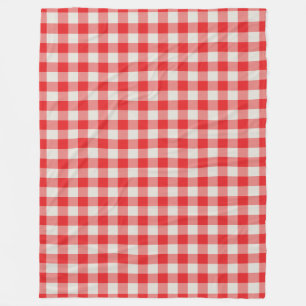 Classic Red Gingham Karo Pattern Fleecedecke