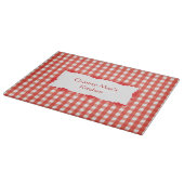 Classic Red Gingham Karo Pattern Schneidebrett (Ecke)