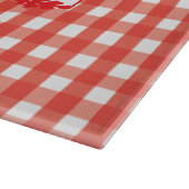Classic Red Gingham Karo Pattern Schneidebrett (Ecke)