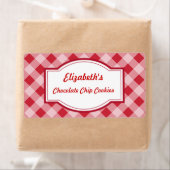 Classic Red Gingham Kitchen Labels (Insitu)