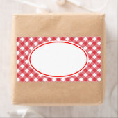 Classic Red Gingham Kitchen Labels (Insitu)