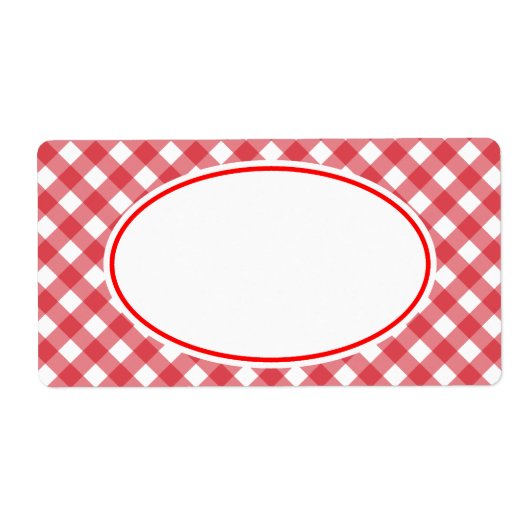 Classic Red Gingham Kitchen Labels (Vorne)