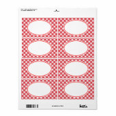 Classic Red Gingham Kitchen Labels (Vorne)