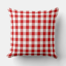 Classic Red Gingham Pattern Throw Kissen
