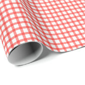 Classic Red Gingham Wrapping Paper Pattern Geschenkpapier (Rolleneckpunkt)