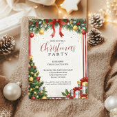 Classic Red Gold Christmas Invitation Einladung