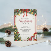 Classic Red Gold Christmas Invitation Einladung