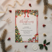 Classic Red Gold Christmas Invitation Einladung