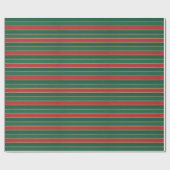 Classic Red & Green Christmas Retro Geschenkpapier (Flach)