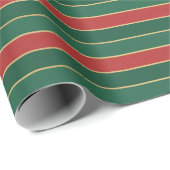 Classic Red & Green Christmas Retro Geschenkpapier (Rolleneckpunkt)