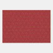 Classic Red Green Gold Frohe Weihnachten Geschenkpapier Set (Vorderseite 3)