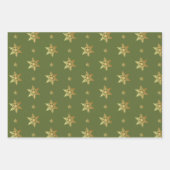 Classic Red Green Gold Frohe Weihnachten Geschenkpapier Set (Vorderseite 2)