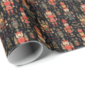 Classic Red & Green Nutcracker Wonderland Geschenkpapier (Rolleneckpunkt)