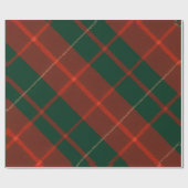 Classic Red & Green Plaid Tartan Christmas Geschenkpapier (Flach)