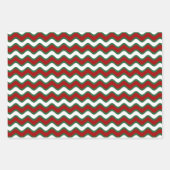 Classic Red Green Stripes Weihnachten Geschenkpapier Set (Vorderseite 2)