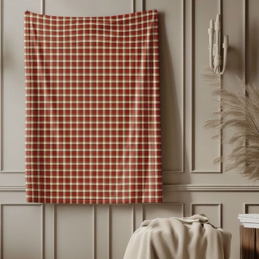 Classic Red Green Tartan Kariertes Weihnachtsblank Fleecedecke