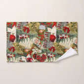 Classic Red & Green Viktorianisch Christmas Badhandtuch Set (Handtuch)