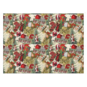 Classic Red & Green Viktorianisch Christmas Tischdecke (Vorderseite (Horizontal))