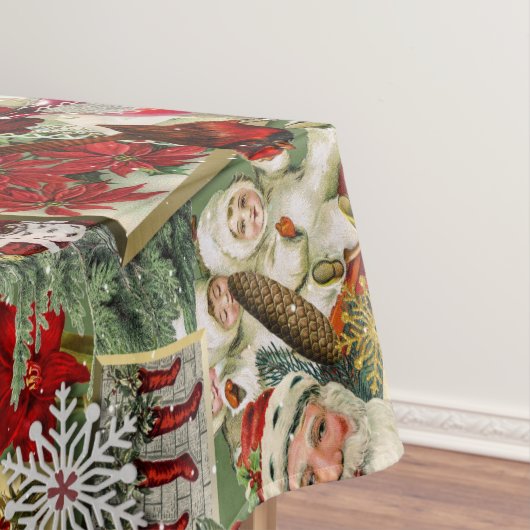 Classic Red & Green Viktorianisch Christmas Tischdecke (Beispiel)