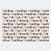 Classic Red & Green Weihnachten Süssen Geschenkpapier Set (Vorderseite 3)