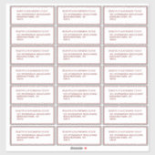 Classic Red Guest Mailing Labels 21 pro Blatt (Blatt)