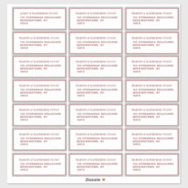 Classic Red Guest Mailing Labels 21 pro Blatt